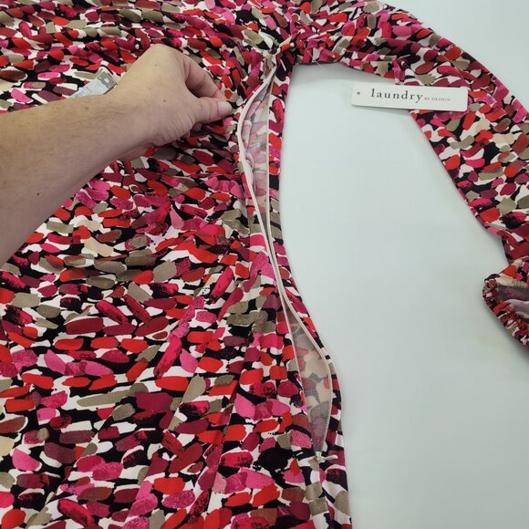 Laundry By Design Dress Womens 6 Sheath Ruched Split‎ Sleeve N2R3505SU - Picture 8 of 15